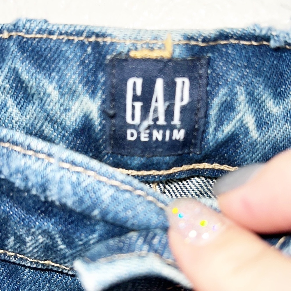 Gap Denim Cheeky Straight Destressed Destroyed Button Fly Jeans - Picture 6 of 13